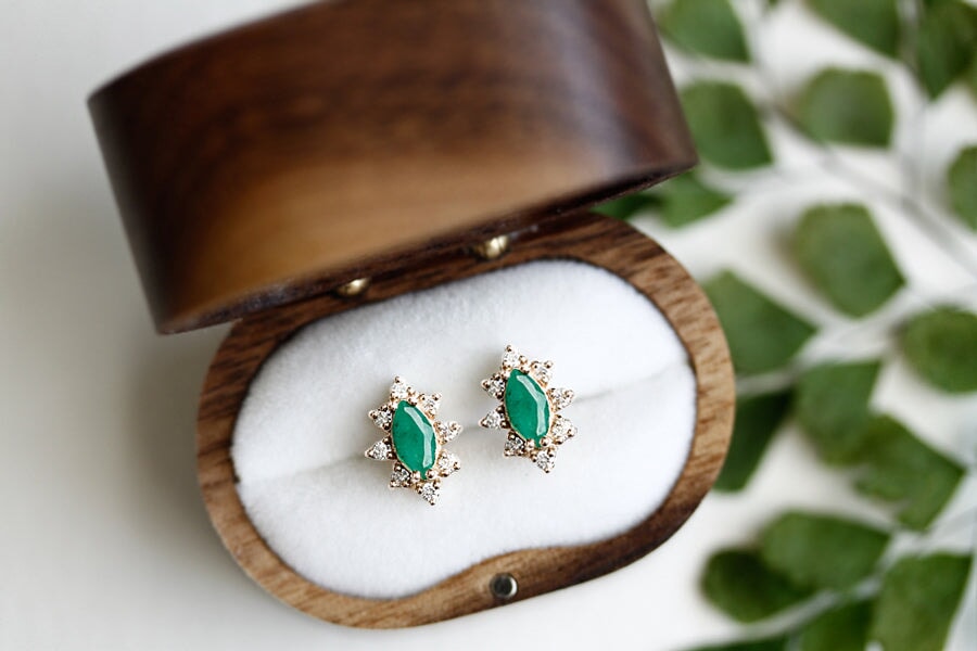 Marquise Studs - Jewels & Aces