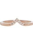 Miranda Diamond Chevron Ring Andrea Bonelli 14k Rose Gold