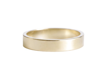 Flat Band 4-6mm Andrea Bonelli Jewelry 14k Yellow Gold