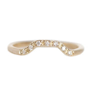 Lago Diamond Contour Band Andrea Bonelli Jewelry 14k Yellow Gold