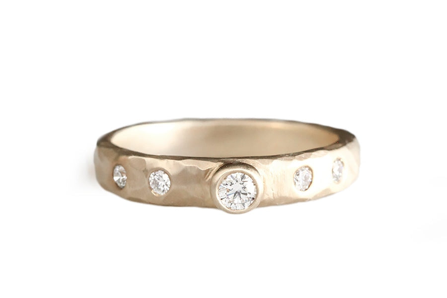 Ona Rustic Carved Diamond Ring – Andrea Bonelli