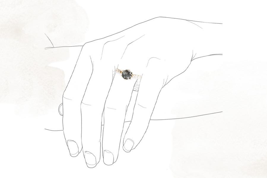 mari salt & pepper diamond ring – Andrea Bonelli